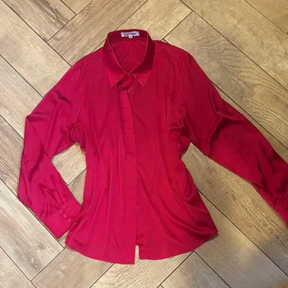 Andrea Iyamah Red Silk Pants Set - Picture 2 of 5